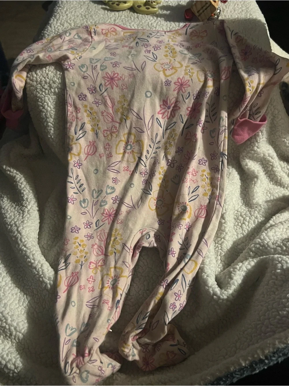 Baby Floral Footed One-Piece - Pink Floral